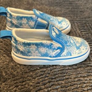 Vans Kids Blue Snowflake Slip-On Shoes